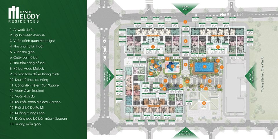 tiện ích cho cư dân hanoi melody residences