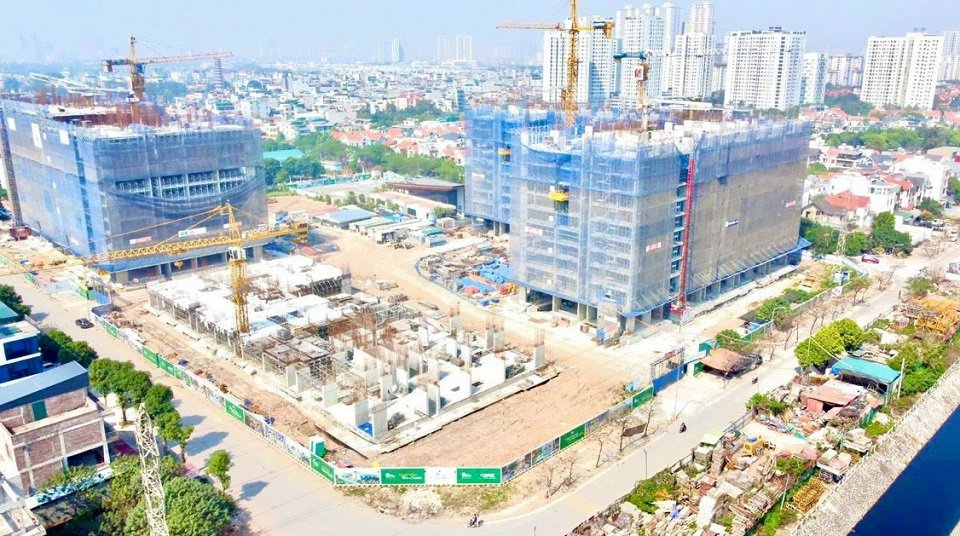 tiến độ dự án hanoi melody residences